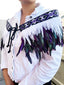 Maori Purple and White Short Korowai
