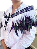 Maori Purple and White Short Korowai - ShopNZ