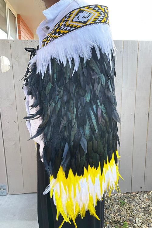 Maori Taranaki Gold and Black Korowai Cape - ShopNZ