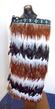 Maori Feather Korowai - Brown White Tan Paua Colours - ShopNZ