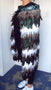Maori Feather Korowai - White Jade Mottled Stripe