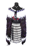 Beautiful Purple and Paua Maori Korowai Cloak - ShopNZ