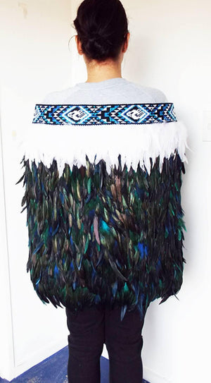 Maori Paua Blue Korowai Cape - ShopNZ