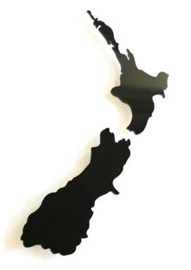 Medium Map of NZ Wall Art - ShopNZ