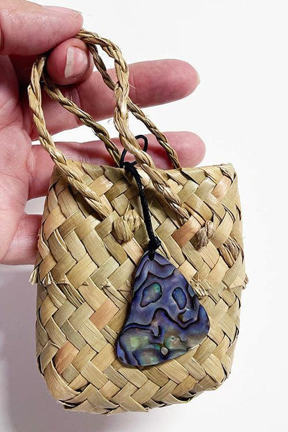 Mini Kete Bag with Paua Shell Necklace Gift Set - ShopNZ