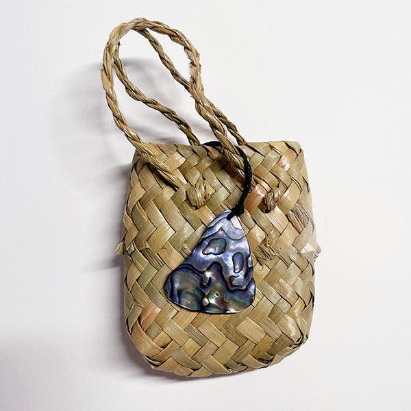 Mini Kete Bag with Paua Shell Necklace Gift Set - ShopNZ