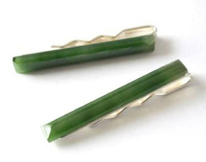 NZ Greenstone Tie Slide or Clip - ShopNZ