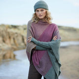 Cosy Colourful Merino Possum Silk Ombre Poncho - ShopNZ