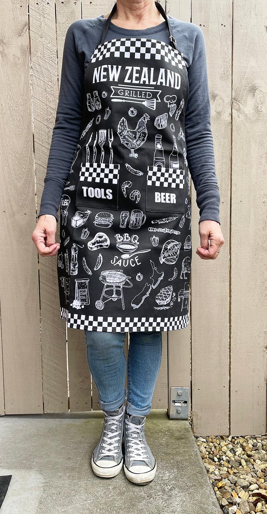 New Zealand Kiwiana BBQ Barbecue Apron - ShopNZ