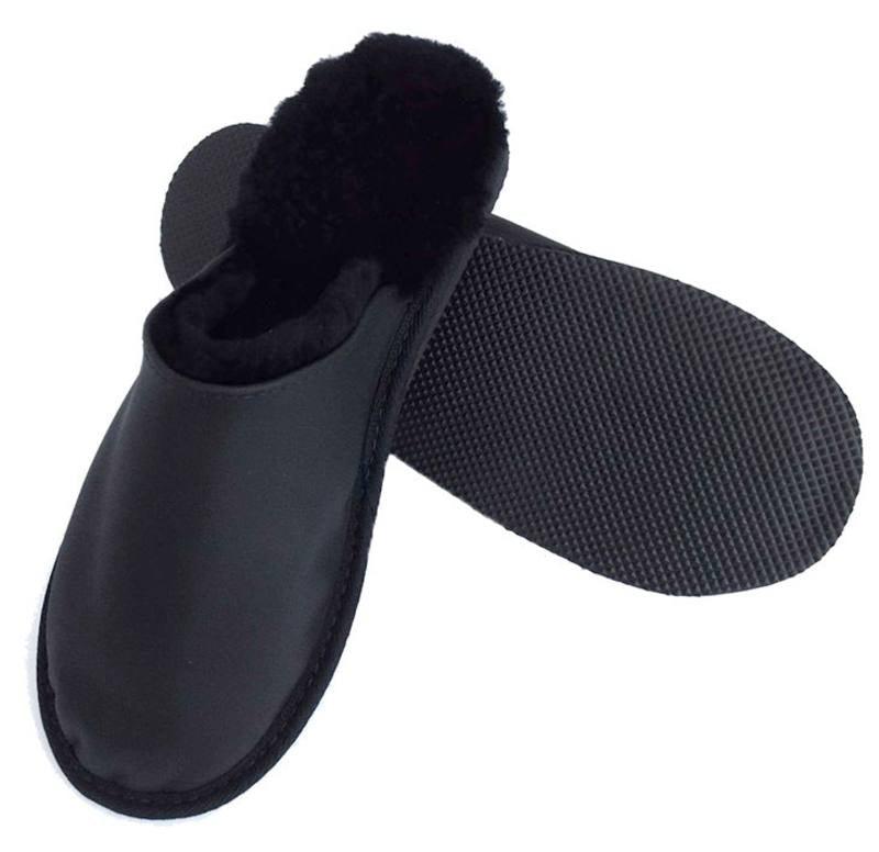 New Zealand Leather Slipper Scuffs with Sheepskin Lining - ShopNZ