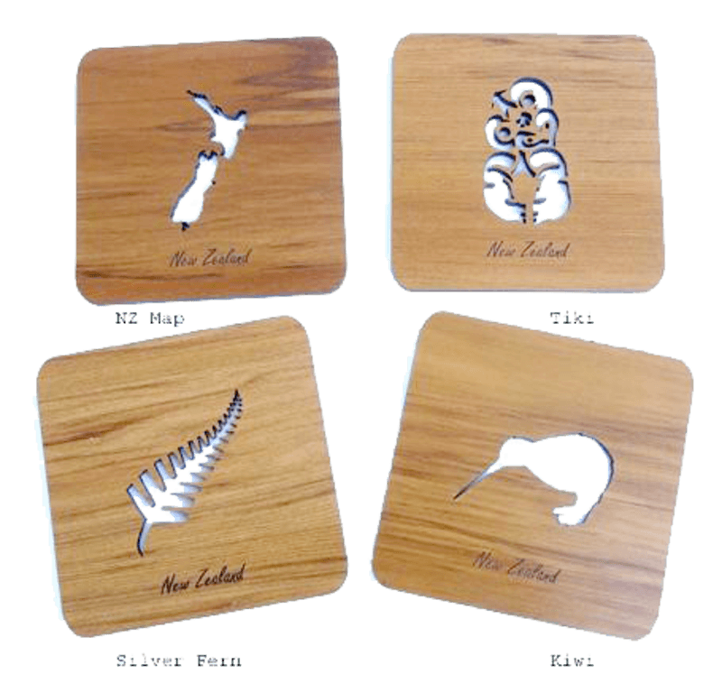 New Zealand Rimu Coasters (pack of 2) - ShopNZ