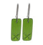 Stone Arrow Green Glass Tapa Eco Earrings