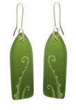 Stone Arrow Recycled Glass Fern Earrings - ShopNZ