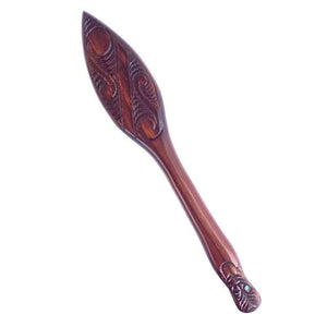 Carved Maori Waka Hoe Paddle - ShopNZ