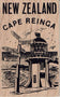 NZ Cape Reinga Wooden Postcard