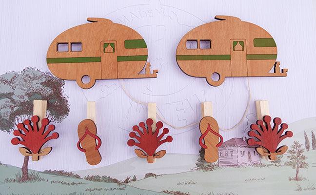 NZ Caravan &amp; Kiwiana Photo String Wall Art Set - ShopNZ