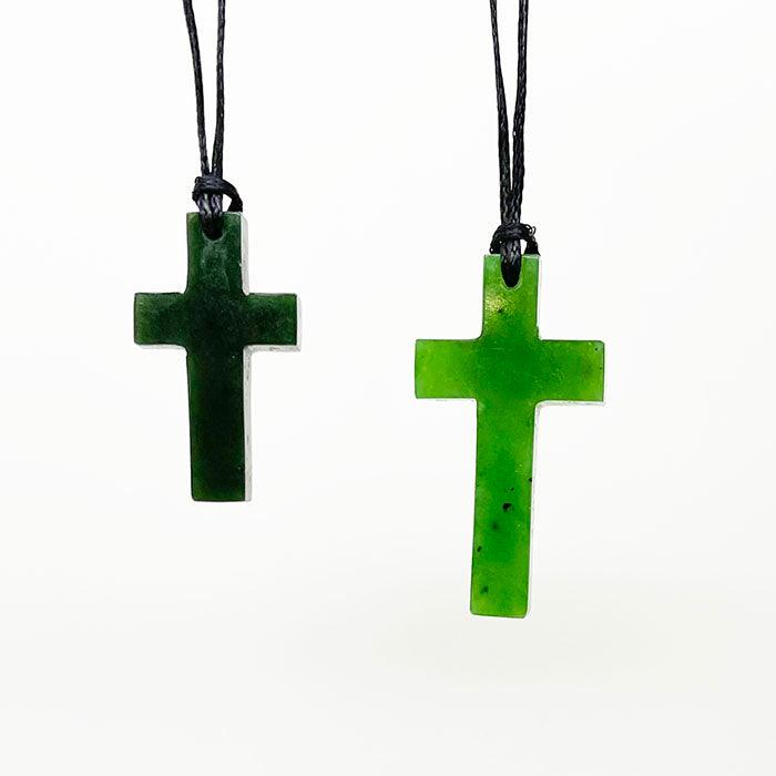 NZ Greenstone Pounamu Cross Necklace – ShopNZ