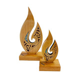 NZ Maori Roimata Koru Pacific Rimu Sculpture Trophy - ShopNZ