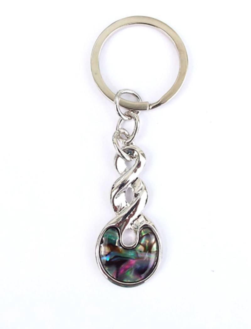 NZ Paua Shell Friendship or Love Twist Keychain - ShopNZ