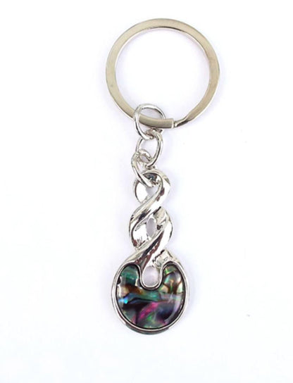 NZ Paua Shell Friendship or Love Twist Keychain - ShopNZ