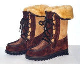 NZ Sheepskin High - calf Lace - up Boots - ShopNZ