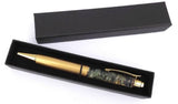 NZ Gold Ballpoint Pen with Greenstone Inside - ShopNZ