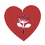NZ Felt Pohutukawa Heart Xmas Ornament