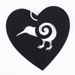 Black Felt Kiwi Christmas Decoration - ShopNZ