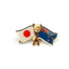 New Zealand and Japan Crossed Flags Pin Badge