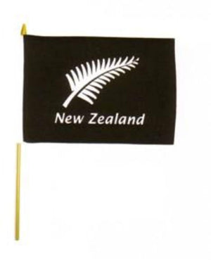 New Zealand Silver Fern Flag on Stick - ShopNZ