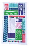 NZ Iconic Images Tea Towel - Kiwi, Fern, Tiki - ShopNZ