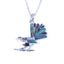 Pretty Paua Silver Fantail Necklace