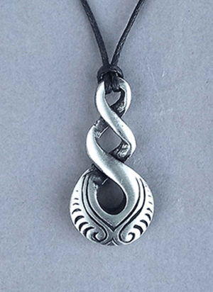 Pewter Maori Triple Twist Friendship Necklace - ShopNZ