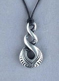 Pewter Maori Triple Twist Friendship Necklace - ShopNZ