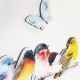 Pretty Flock of Birds and Butterflies Wall Art - ShopNZ