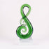 Pretty Green Glass Maori Double Koru Ornament or Trophy - ShopNZ