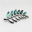 Pretty Paua Shell and Silver Fern Brooch