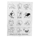 Fun Kiwis of NZ Tea Towel - ShopNZ
