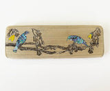 Recycled Wood and Paua Tui Birds on Kowhai Tree Wall Art - ShopNZ
