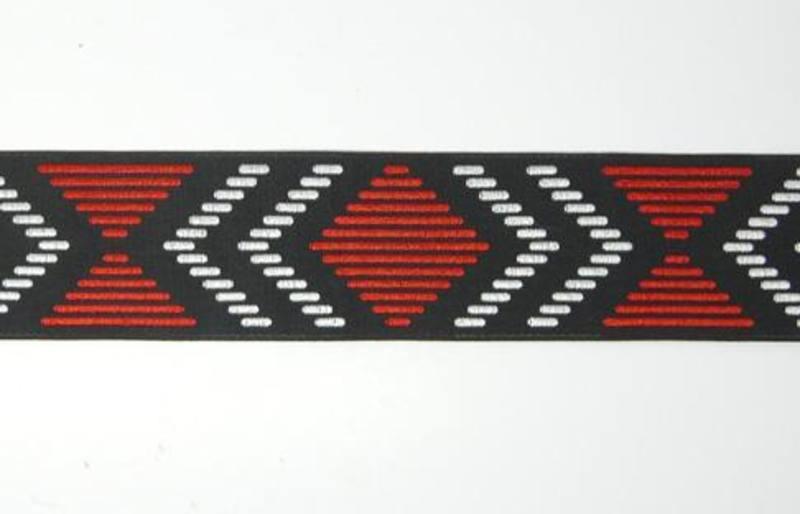 Red and Black Maori Diamond Pattern Braid - ShopNZ