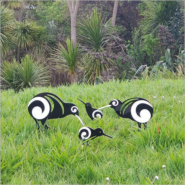 Set of Aluminium Kiwi Bird Garden Ornaments - ShopNZ