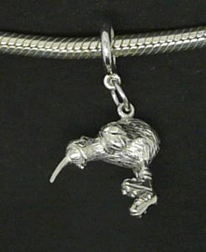 Sterling Silver Rugby Kiwi Charm - ShopNZ