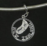 Sterling Silver NZ Map Charm or Necklace - ShopNZ