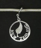 New Zealand Silver Fern Charm - ShopNZ