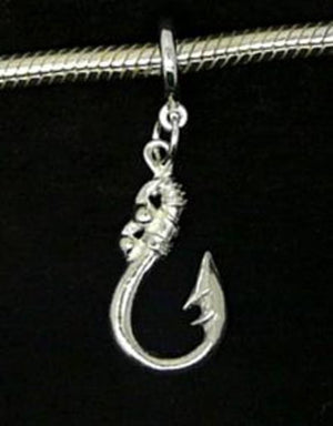 Sterling Silver Maori Fish Hook Charm - ShopNZ