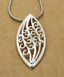 NZ Made Sterling Silver Oval Koru Necklace