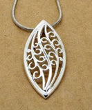 NZ Made Sterling Silver Oval Koru Necklace - ShopNZ