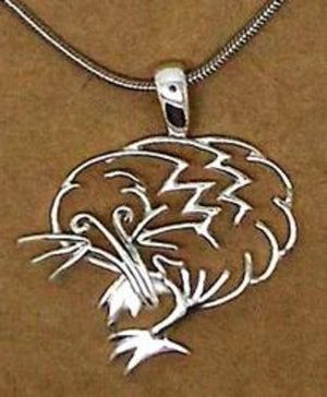 Sterling Silver NZ Kiwi Bird Necklace - ShopNZ