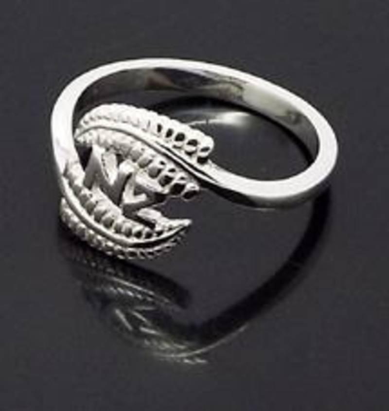 NZ and Fern Sterling Silver Ring - ShopNZ