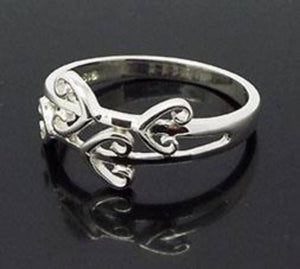 NZ Maori Double Koru Sterling Silver Ring - ShopNZ